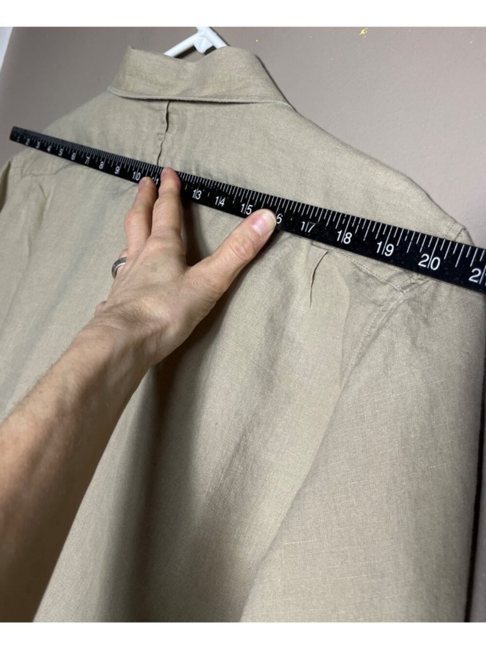 Vtg 06 Banana Republic Men 100% Linen Shirt Button Long Sleeve Casual Coastal XL - Picture 5 of 12